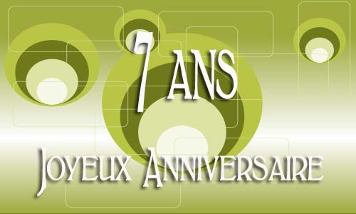 Carte anniversaire Carte anniversaire homme 7 ans