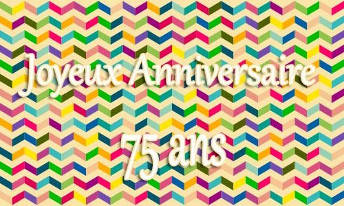 Carte anniversaire homme 75 ans geozigzag