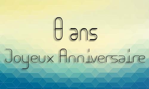 Carte anniversaire homme 8 ans geocube