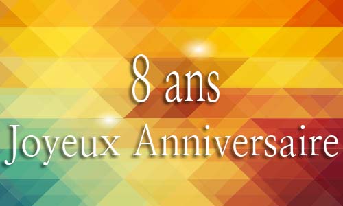 Carte anniversaire homme 8 ans geojaune