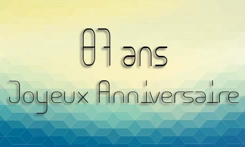 Carte anniversaire homme 87 ans geocube