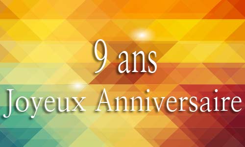 Carte anniversaire homme 9 ans geojaune