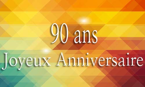 Carte anniversaire homme 90 ans geojaune