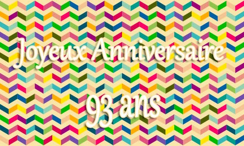 Carte anniversaire homme 93 ans geozigzag