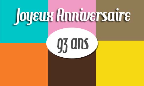 Carte anniversaire homme 93 ans retro carre