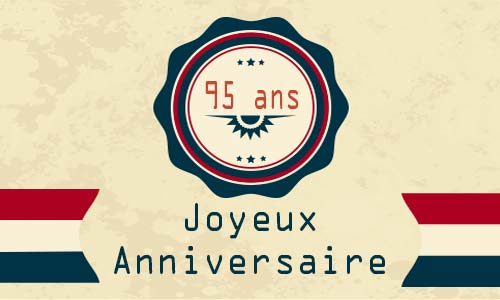 Carte anniversaire homme 95 ans france
