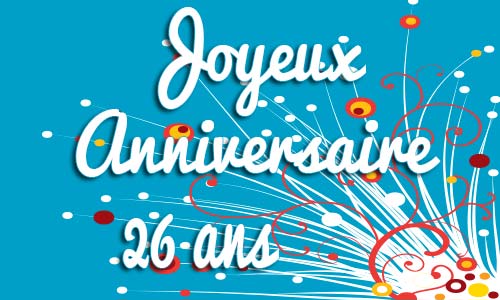 Carte anniversaire humour 26 ans plant