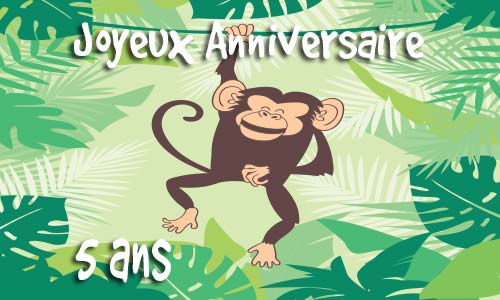 Carte anniversaire Carte anniversaire humour 5 ans