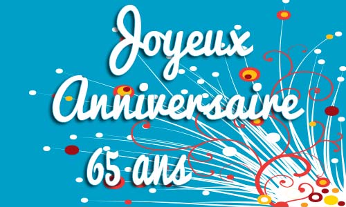 Carte anniversaire humour 65 ans plant