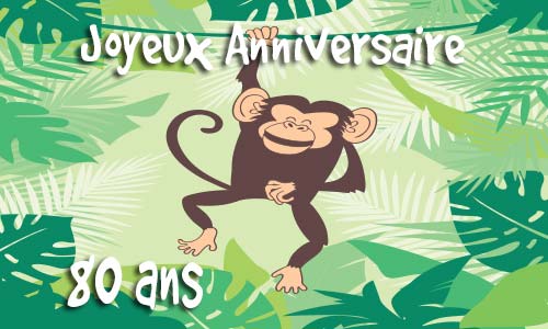 Carte anniversaire Carte anniversaire humour 80 ans