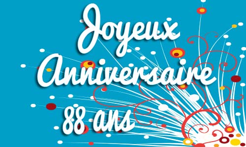 Carte anniversaire humour 88 ans plant