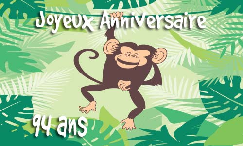 Carte anniversaire Carte anniversaire humour 94 ans
