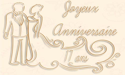 Carte anniversaire mariage 17 ans robe