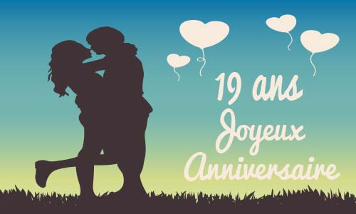 Carte anniversaire Carte anniversaire mariage 19 ans